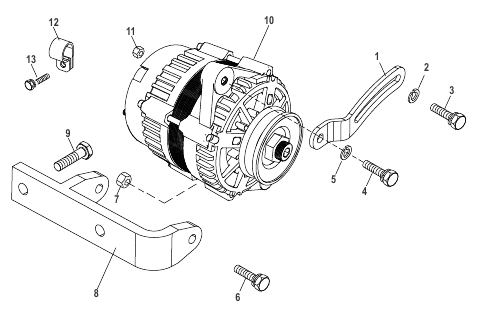 alternator and brackets